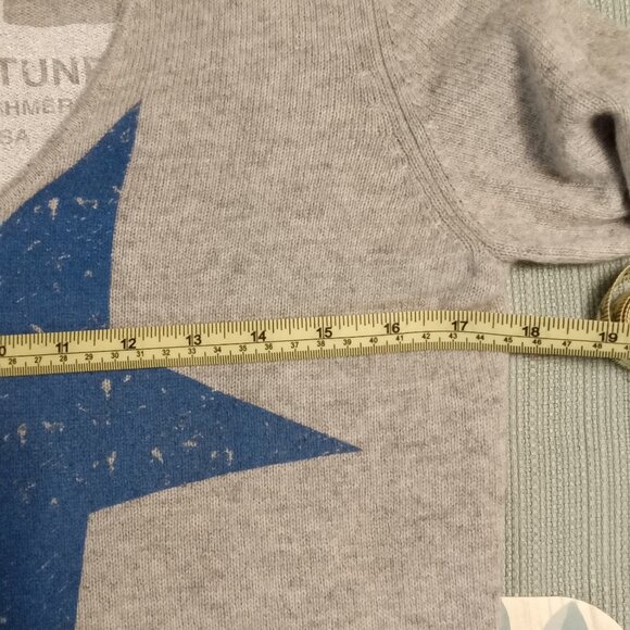Stella Neptune Cashmere Sweater USA Star Print Rock Sz S - measurements - Picture 6 of 7